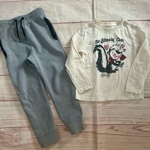 Old Navy 4T Outfit LS Top Joggers